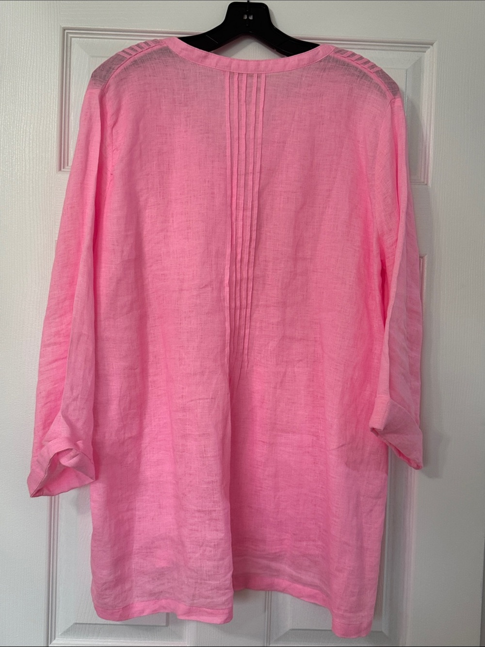 Lilly Pulitzer Pink Women's Pintuck Tunic Top Size XL - Picture 4 of 4